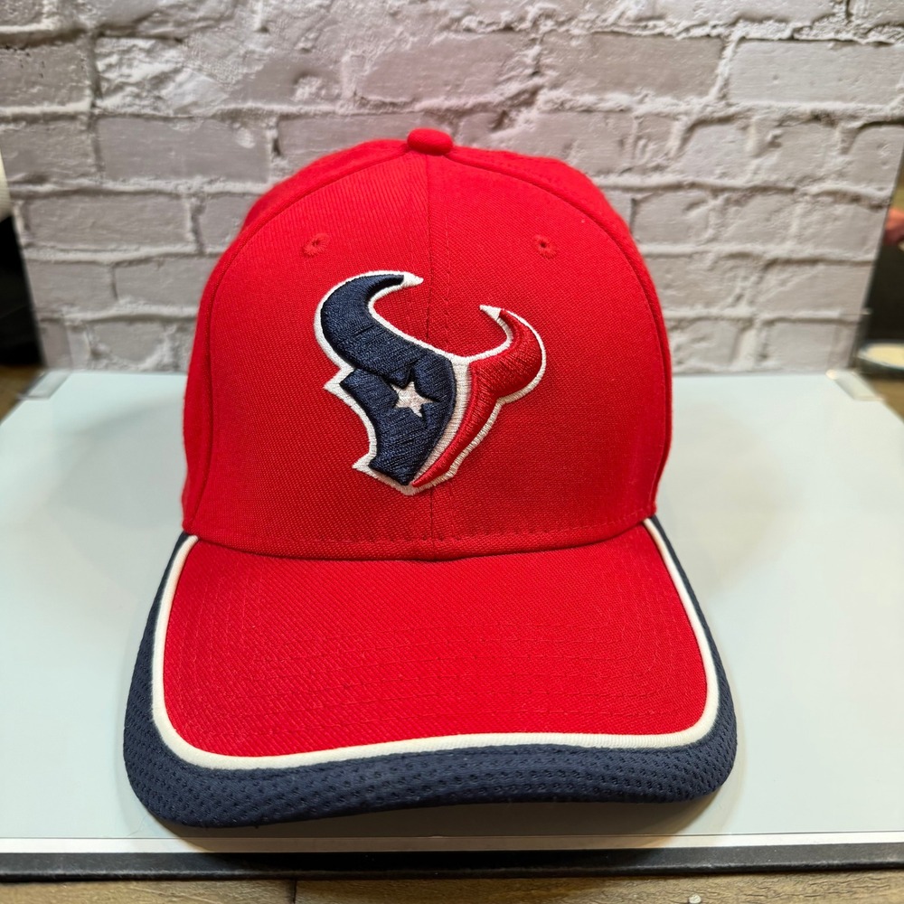 Houston Texans New Era 39THIRTY Stretch Fit Hat Cap Red Navy NFL Large XL